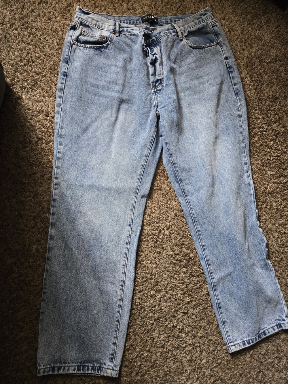 Fashion Nova Light Blue Relaxed Men's Jeans